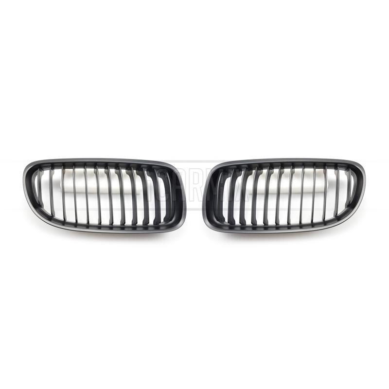 Paire de calandres avant sport noires mates pour E90 E91 LCI 325i 328i 335i 4D 2009–2011