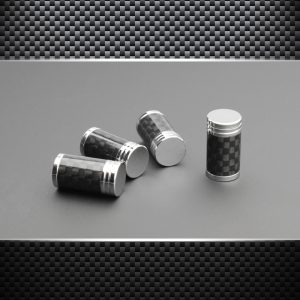 Carbon Fibre Tire Valve Caps Set (4 Units)