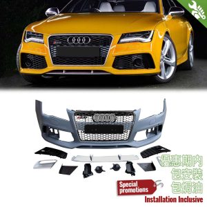 OES Body Parts Front Bumper Type RS w/ Chrome Grille w/ ACC For Audi A7 4G8 Pre Facelift 2010-2014