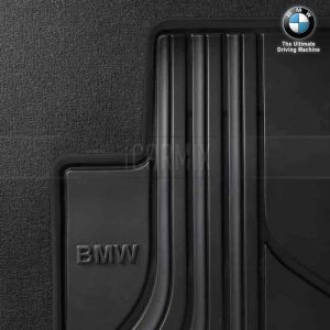 Genuine BMW All Weather Rubber Floor Mats For 5 Series F07 GT LCI - Rear - 2014-2017