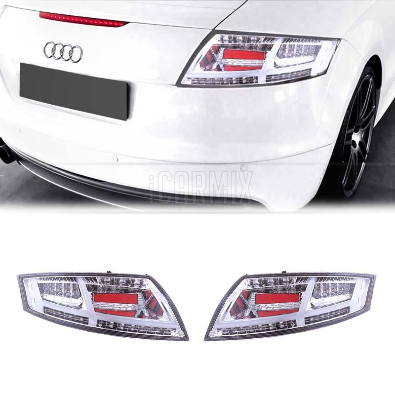 Led Rear Tail Lamp Light (Chrome Base) W/ Dynamic Led Indicator W/ Led