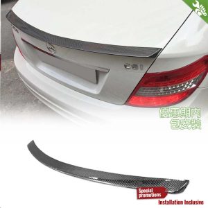 EURSPEC Carbon Fibre Rear Spoiler Type I For Mercedes Benz C Class W204 Pre & Facelift - 2007-2014 (STD / AMG / C63))