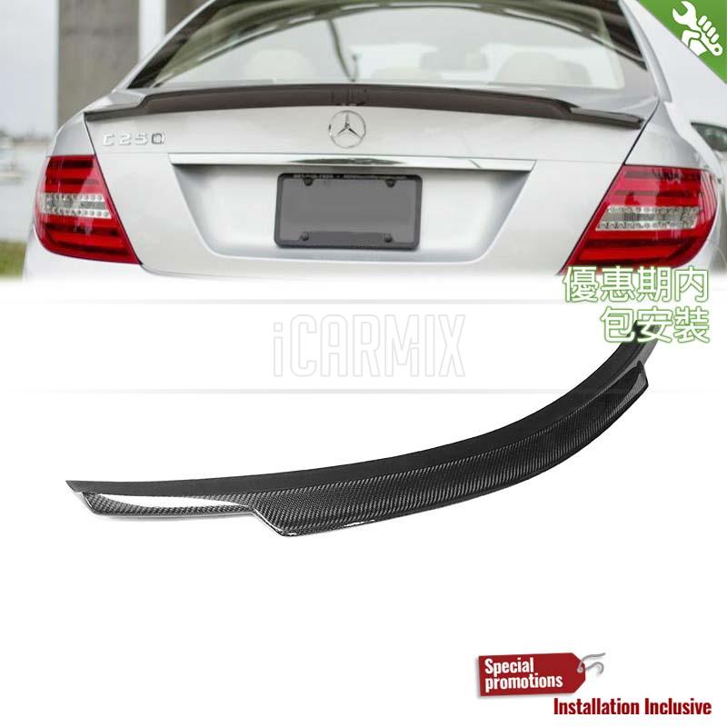 EURSPEC Carbon Fibre Rear Spoiler Type R For Mercedes Benz C Class W204 ...