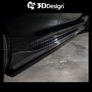 3D Design Performance Carbon Fibre Side Skirt Add On Under Plate For BMW 6 Series F12 F13 / F12 M6 F13 M6- 2011-2018