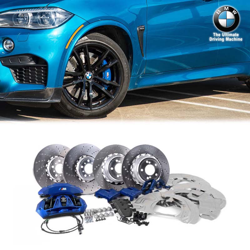 SHW Performance Cross-Drilled Lightweight Right Rear Brake Rotors - BMW X5 M 4.4L 2020