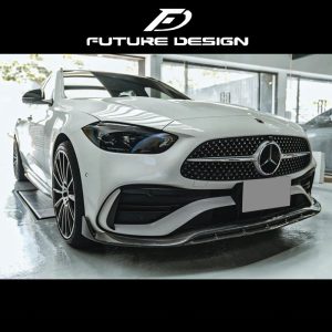 Future Design Carbon Fibre Front Lip V1 Style For Mercedes Benz C CLASS W206 S206 AMG-Line - 2021-