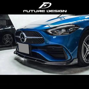 Future Design Carbon Fibre Front Lip For Mercedes Benz C CLASS W206 S206 AMG-Line - 2021-