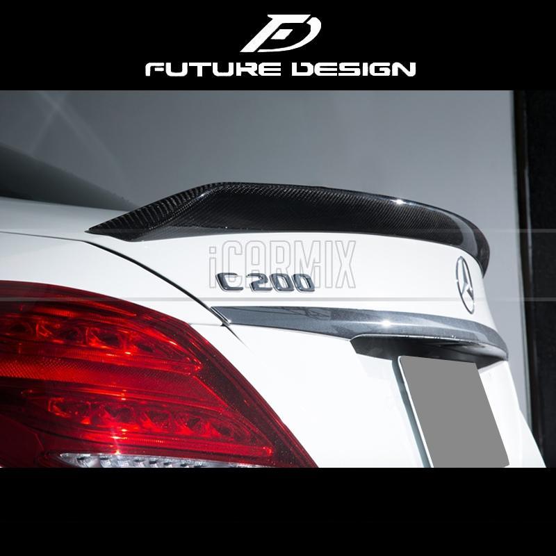 Future Design Carbon Fibre Rear Spoiler Mode Style For Mercedes Benz C ...