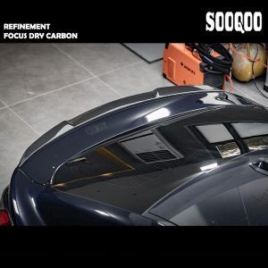 SOOQOO Dry Carbon Fiber Rear Spoiler VS Style For BMW 4 Series G26 i4 -2022---