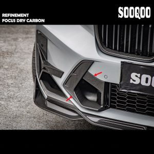 SOOQOO Dry Carbon Fiber Air Intel Trim SQ Style For BMW F97 X3M LCI / F98 X4M LCI