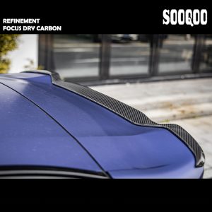 SOOQOO Dry Carbon Fiber Rear Roof Spoiler SQ Style For BMW F97 X3M - 2018-2024