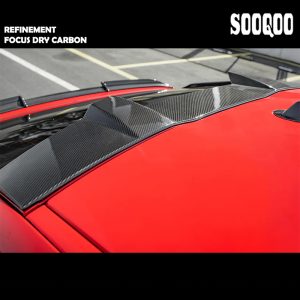 SOOQOO Dry Carbon Fiber Rear Roof Spoiler SQ Style For BMW G06 X6 / F96 X6M