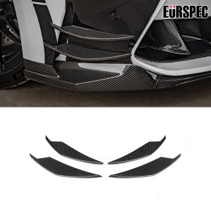 Eurspec Dry Carbon Fiber Front Bumper Flaps AC Style For BMW G80 G81 M3 G82 G83 M4