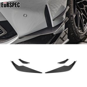 Eurspec Dry Carbon Fiber Front Bumper Flaps VS Style For BMW G80 G81 M3 G82 G83 M4