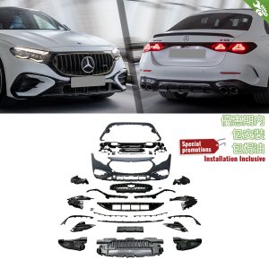 PP Front Bumper & Rear Bumper Body Kit E53 AMG Style For Mercedes Benz E CLASS W214 - 2024--- (For Standard Version Only)