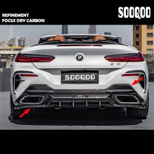 SOOQOO Dry Carbon Fiber Rear Diffuser SQ Style For BMW G16