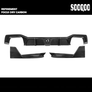 SOOQOO Dry Carbon Fiber Rear Diffuser SQ Style For BMW F98 X4M LCI