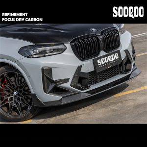 SOOQOO Dry Carbon Fiber Front Lip SQ-B Style For BMW F97 X3M LCI / F98 X4M LCI