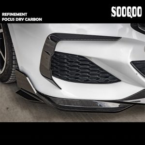 SOOQOO Dry Carbon Fiber Front Bumper Flaps SQ Style For BMW 8 Series G14 G15 G16