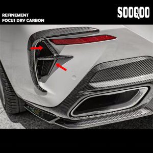 SOOQOO Dry Carbon Fiber Rear Bumper Flaps X-B Style For BMW 8 Series G14 G15 G16