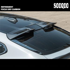 SOOQOO Dry Carbon Fiber Roof Spoiler SQ Style For BMW G02 X4 / F98 X4M
