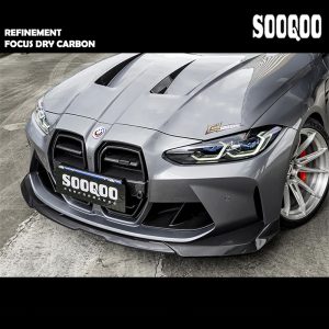SOOQOO Dry Carbon Fiber Front Lip SQ-B Style For BMW G80 G81 M3 / G82 G83 M4