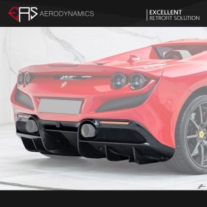 ERS Dry Carbon Fiber Rear Diffuser OE Style For Ferrari F8 - 2019-2023