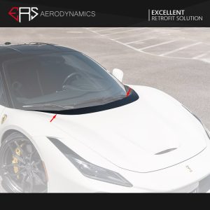ERS Dry Carbon Fiber Front Hood Trim OE Style For Ferrari F8 - 2019-2023