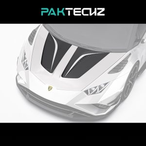 PAKTECHZ Design Dry Carbon Fiber Front Hood Bonnet Ver.1 For Lamborghini Huracan LP580 LP610 LP640 EVO/Tecnica - 2014-2024