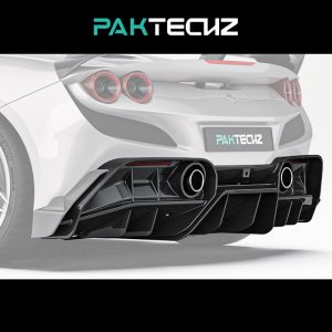 PAKTECHZ Design Dry Carbon Fiber Rear Diffuser For Ferrari F8 Tributo/Spider - 2019-2023