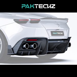 PAKTECHZ Design Dry Carbon Fiber Rear Diffuser For Ferrari Roma - 2020-2024