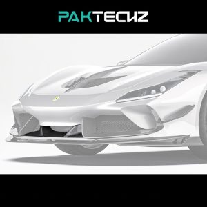 PAKTECHZ Design Dry Carbon Fiber Upper Front Lip For Ferrari F8 Tributo/Spider - 2019-2023