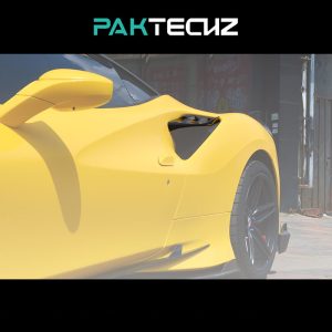 PAKTECHZ Design Dry Carbon Fiber Side Air Intakes For Ferrari F8 Tributo/Spider - 2019-2023