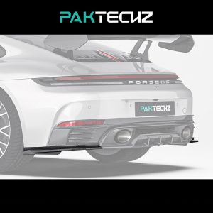 PAKTECHZ Design Dry Carbon Fiber Rear Side Splitter For Porsche 911 992.2 Carrera - 2025---