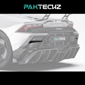 PAKTECHZ Design Dry Carbon Fiber Rear Bumper Trims For Lamborghini Huracan LP610 LP640 EVO - 2019-2024