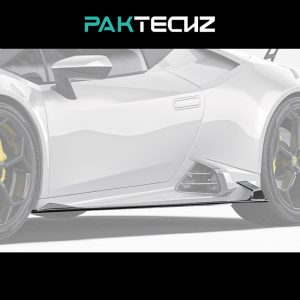 PAKTECHZ Design Dry Carbon Fiber Side Skirts For Lamborghini Huracan LP610 LP640 EVO/Tecnica - 2019-2024