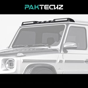 PAKTECHZ Design Carbon Fiber Front Roof Spoiler W/ Brake Light For Mercedes Benz G CLASS W463A W464 - 2019-2024