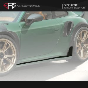 ERS Dry Carbon Fiber Side Skirts T Style For Porsche 911 992 Carrera Turbo S - 2025---
