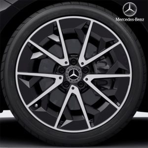 Genuine Mercedes Benz Retrofit 19" AMG 5-Twin-Spoke Front & Rear Black High-Sheen Wheel For CLA CLASS C174 C178 - 2025---