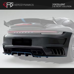 ERS Dry Carbon Fiber Rear Bumper Topcar Style For Porsche 911 992.2 Carrera - 2025---