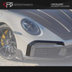 ERS Dry Carbon Fiber Front Bumper Vent Trim B Style For Porsche 911 992.2 Carrera Turbo S - 2025---