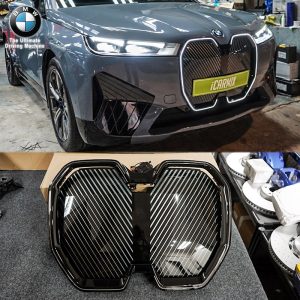Genuine BMW M Performance Retrofit Gloss Black E45 Style Iconic Glow Front Grille W/ Led Light For iX I20 Pre - 2021-2025