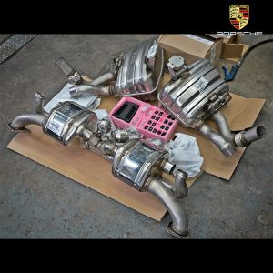 Genuine Porsche Retrofit Exhaust System W/ Exhaust Tips For Porsche 991 (911) C2S / C4S 3.8L 2012-2016