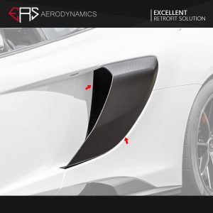 ERS Dry Carbon Fiber Side Air Intakes Upgrade 675LT Style For Mclaren 650S / MP4 12C