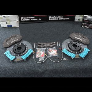 Genuine Mercedes Benz Retrofit C63S E63S GLC63S CLS53 AMG Front 6 Pot Brake Kit (Grey) W/ Front 390mm Inspeed ISCB Ceramic Brake Discs Kit For W205 C205 / W213 C238 A238 / W222 C217 / X253 SUV C253 Coupe GLC / C257 CLS