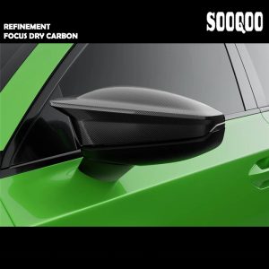 SOOQOO Dry Carbon Fiber Mirror Cover For Audi RS3 8Y Sportback Facelift - 2024---