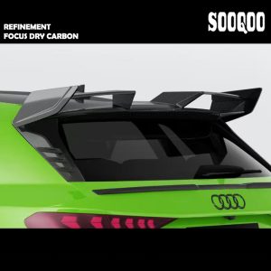 SOOQOO Dry Carbon Fiber Rear Roof Spoiler For Audi RS3 8Y Sportback Facelift - 2024---