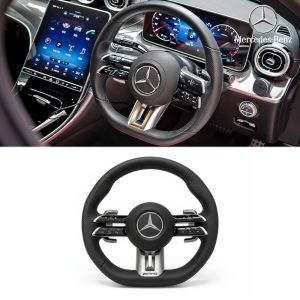 Genuine Mercedes Benz Retrofit AMG Perforated Leather Steering Wheel W/ Air Bag For W205 C205 A205 W206 W213 C238 A238 W222 W223 X253 C253