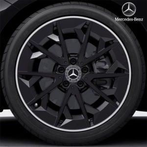 Genuine Mercedes Benz Retrofit 19" AMG 5-Twin-Spoke Front & Rear Black Matt / Rim Flange: High-Sheen Wheel For CLA CLASS C174 C178 - 2025---
