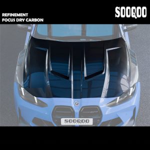 SOOQOO Dry Carbon Fiber Front Hood Bonnet For BMW G80 G81 M3 / G82 G83 M4